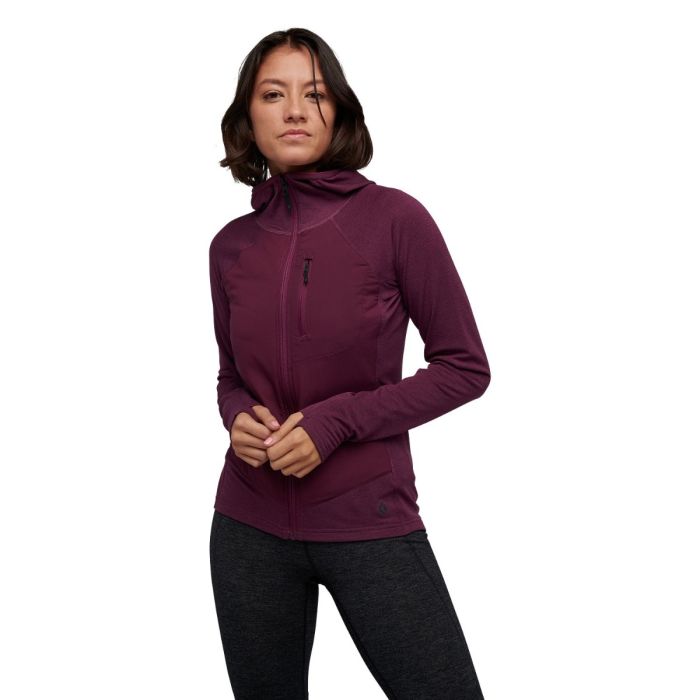 Black Diamond W Coefficient Lt Hybrid Hoody Blackberry