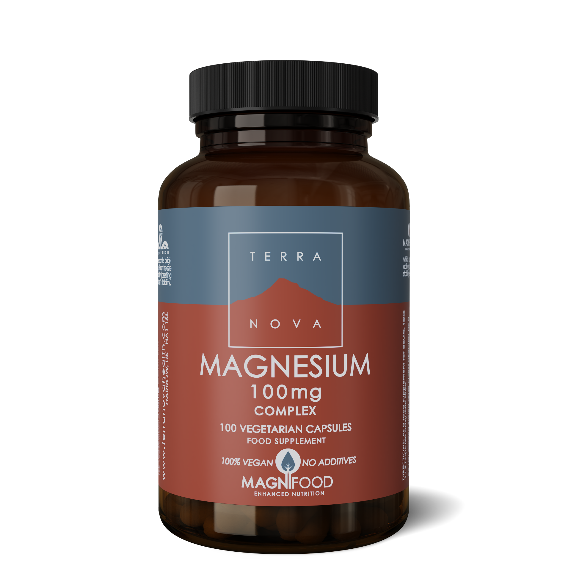 Terranova Magnesium 100 mg Complex (bisglysinaatti), 100 kaps.