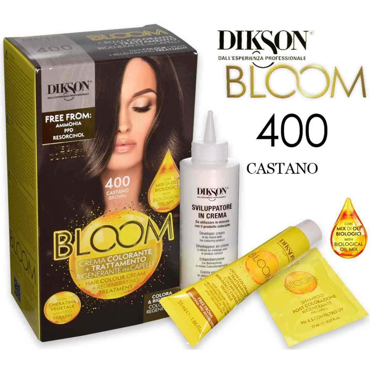 Dikson Bloom Värivoide Keratiinilla 400 Kastanja