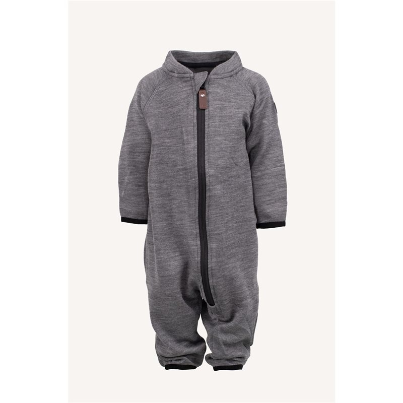 Lindberg Rocco Wool Baby Overall Grey Melange - 92 cl