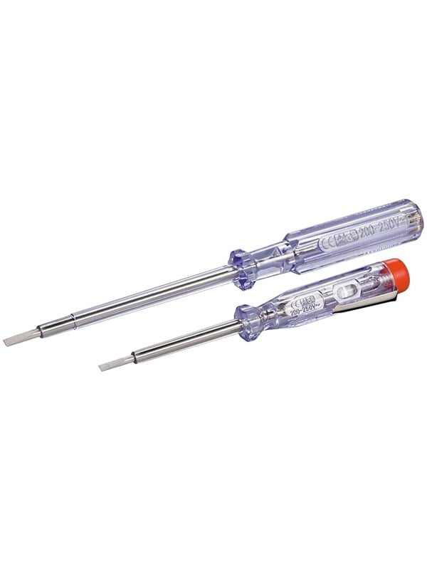 Fixpoint Spänningsprovare, set med 2 st., 140 mm och 190 mm lämplig för spänningar mellan 200 V och 250 V