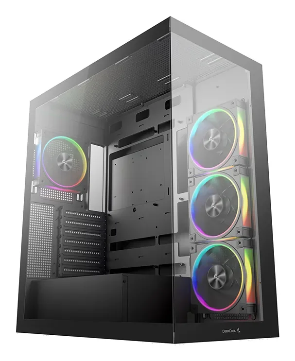 DeepCool CG580 4F V2, Midi-torni, PC, Musta, ATX, ITX, micro ATX, akryylinitriilibutadieenistyreeni, SGCC, karkaistu lasi, pelaaminen