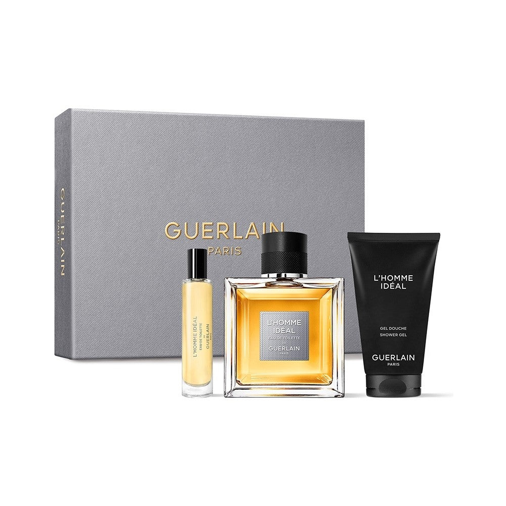 Täydellinen lahjasetti Guerlain L ́Homme EDT 100 ml, suihkugeeli 75 ml ja EDT-miniatyyri 10 ml 100ml