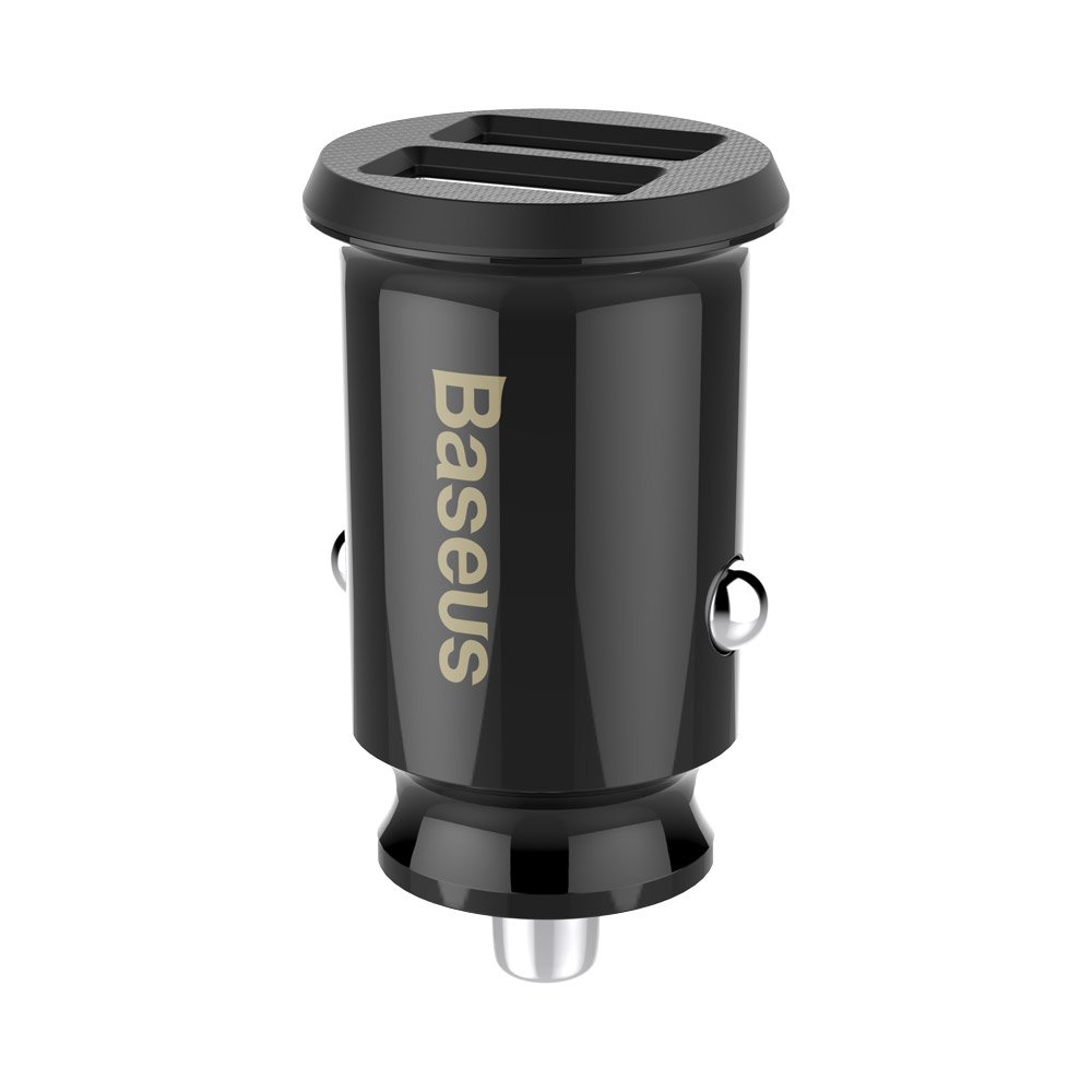 Mini autolaturi puhelimeesi 2x USB Grain -autolaturi musta