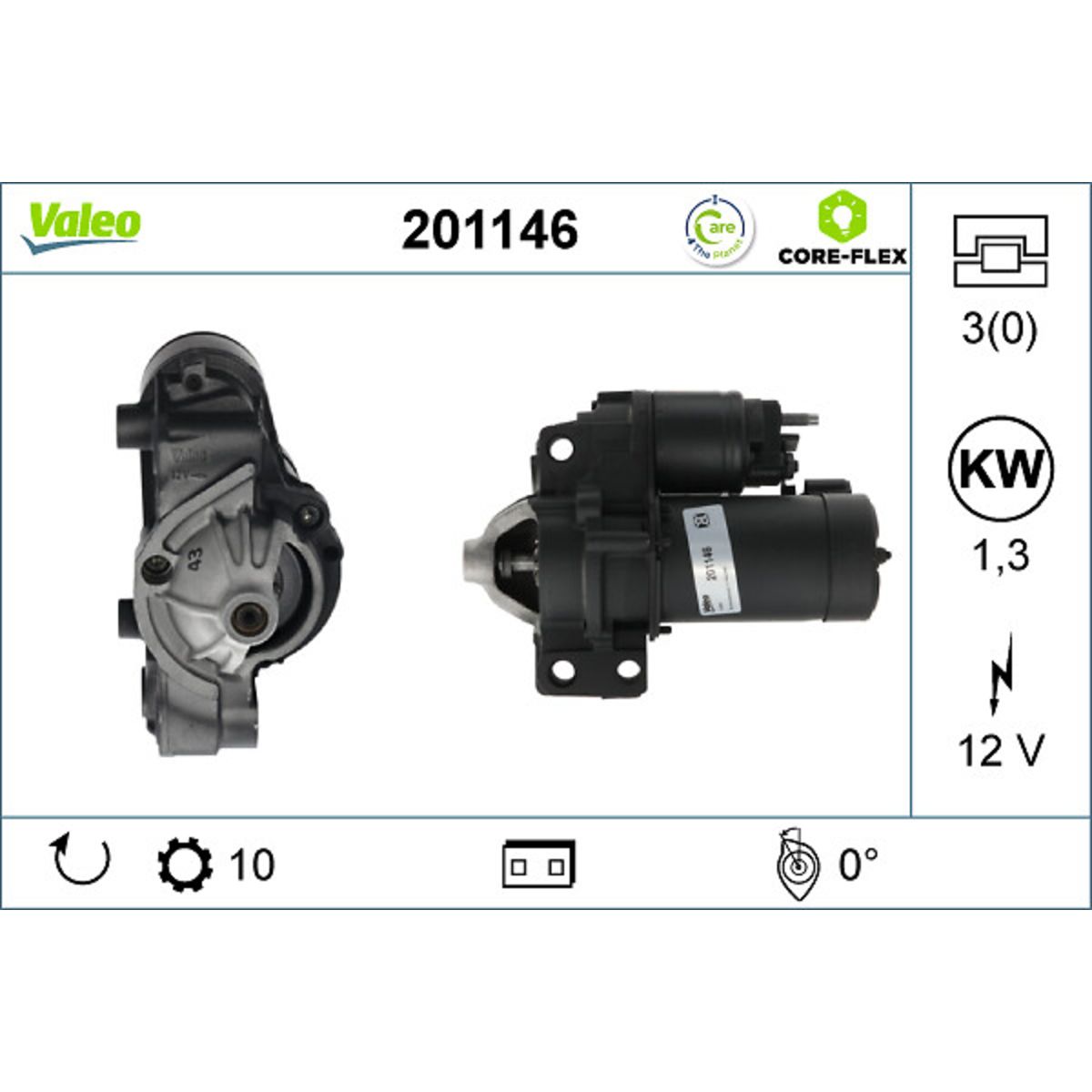 Käynnistysmoottori VALEO 201146