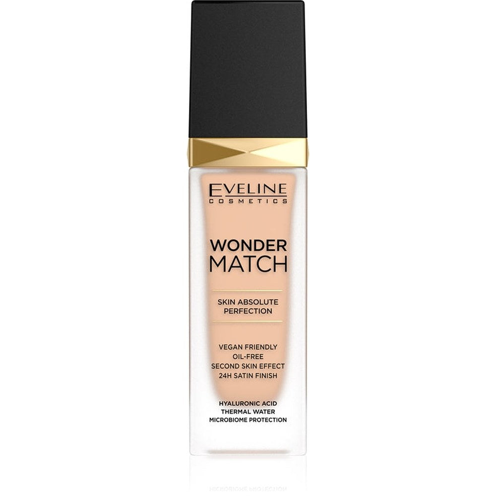 Eveline Cosmetics Wonder Match pitkäkestoinen nestemäinen meikkivoide hyaluronihapon värillä 16 vaalea beige 30 ml
