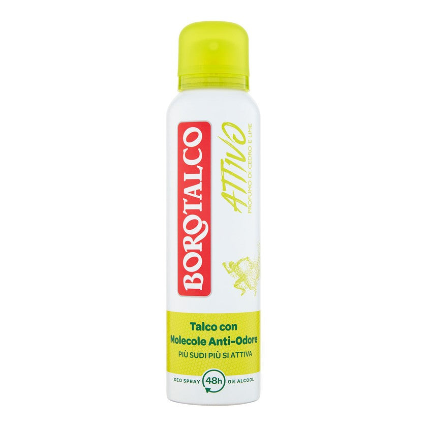 Borotalco Attivo Deodoranttisuihke Setrin ja Limen Tuoksu 150 ml