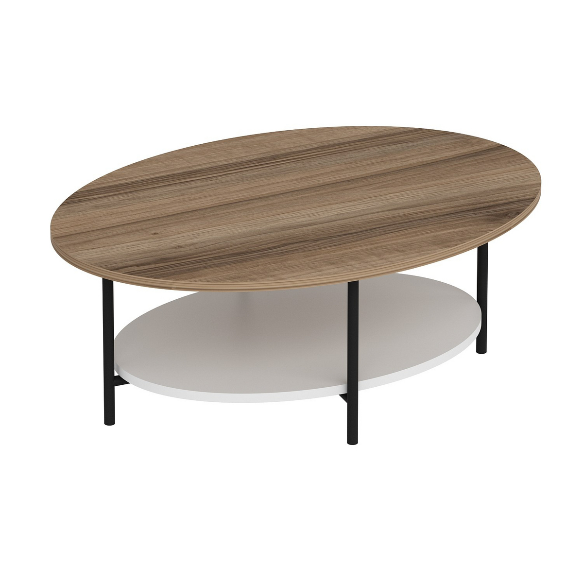 Norda Design Moderni sohvapöytä, tammi ja valkoinen, 90 x 36 x 60 cm | 100 % melamiinipinnoitettu, 18 mm paksu | Skandinaavinen muotoilu