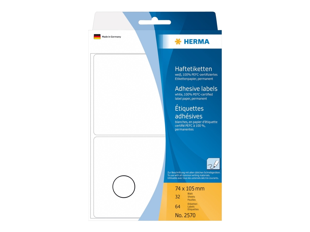 Herma label manual 74x105 white (64)