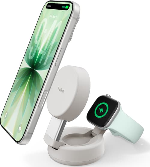 Belkin Ultracharge Pro 2-in-1 Magnetic Charging Dock 25w Qi2 Hiekka