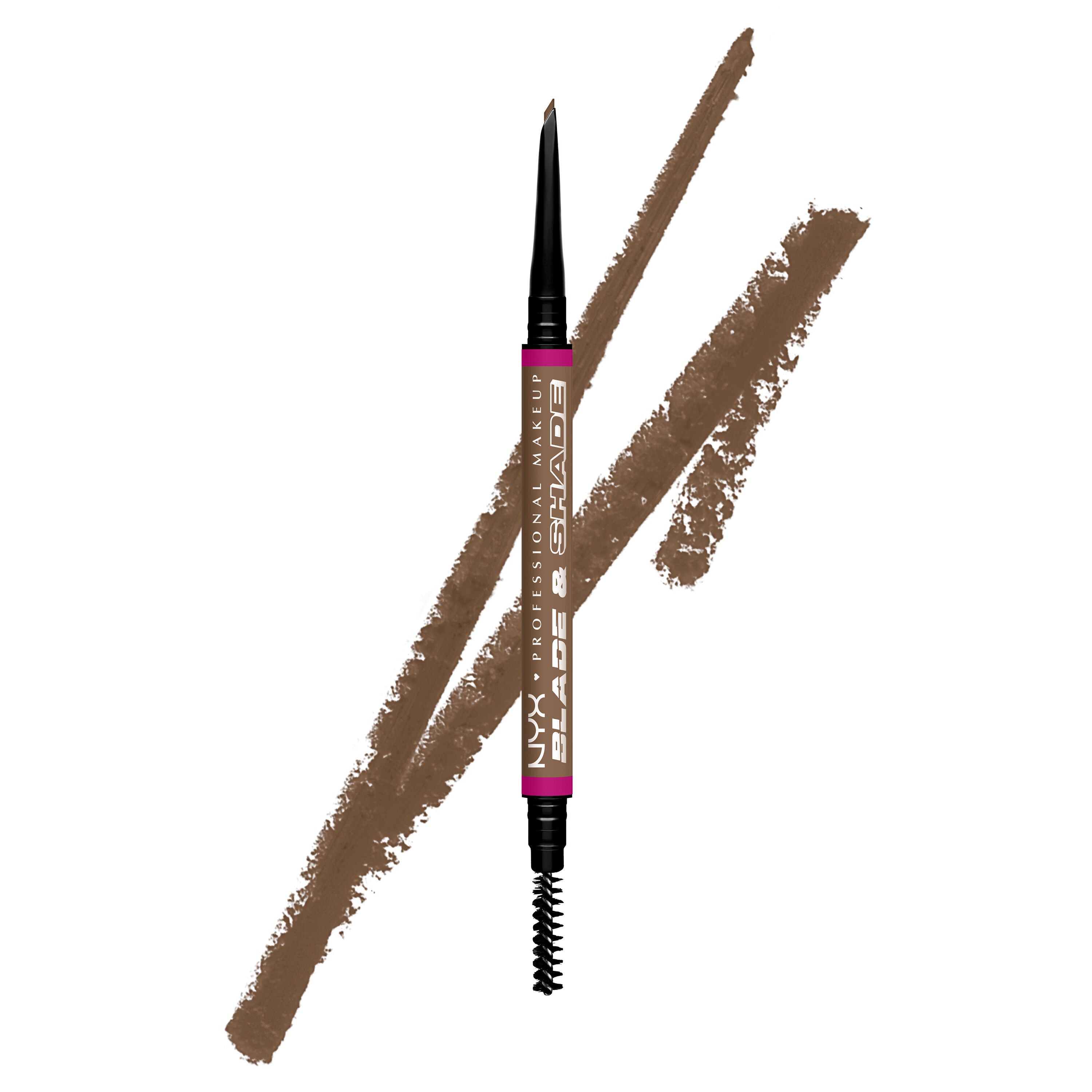 NYX Professional Makeup Blade & Shade kulmakarvakynä siveltimen värillä 04 Taupe 0,06 g