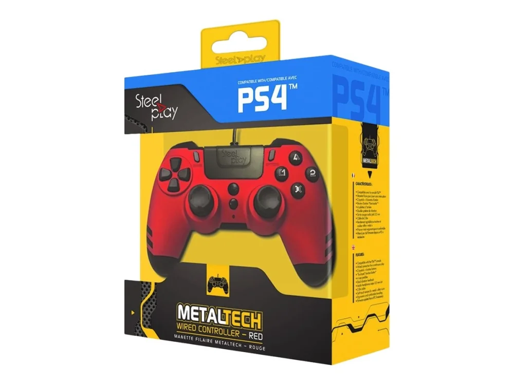 Steelplay MetalTech - Red - Wired Controller - Sony PlayStation 4
