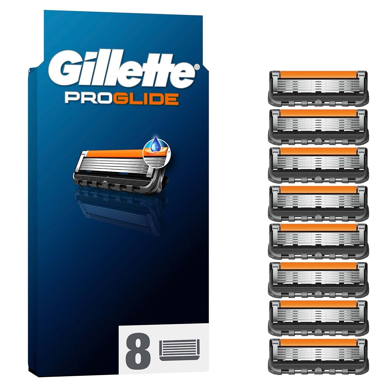 Fusion ProGlide -partahöylän terät, 8 kpl, XL-koko