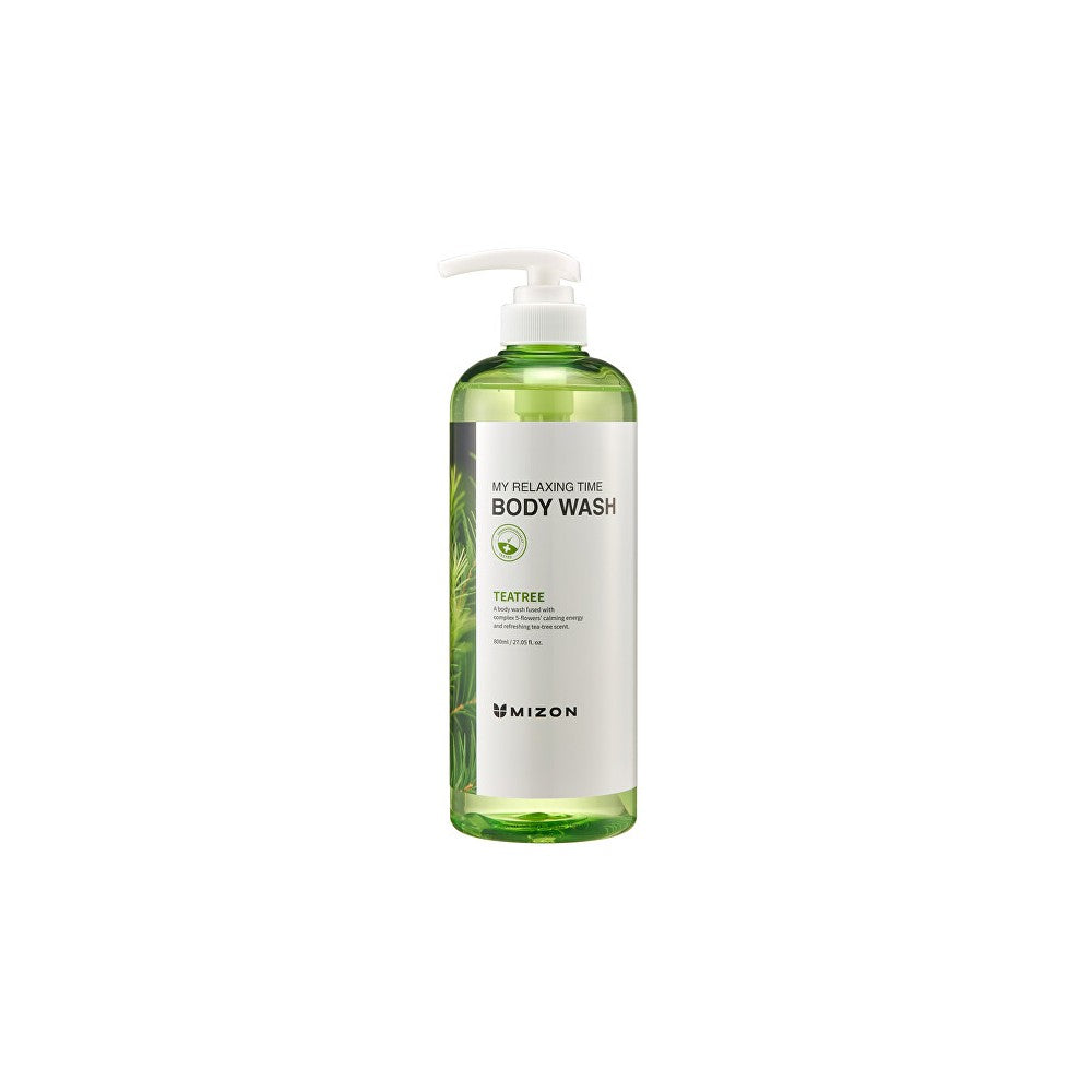 Mizon Teatree My Relaxing Time -suihkugeeli (ärsyntyneelle ja ongelmalliselle iholle) - 800ml