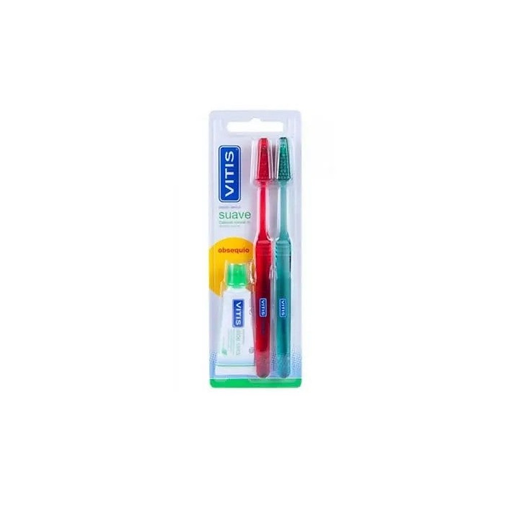 Vitis Duplo Soft hammasharja + tahna 15ml
