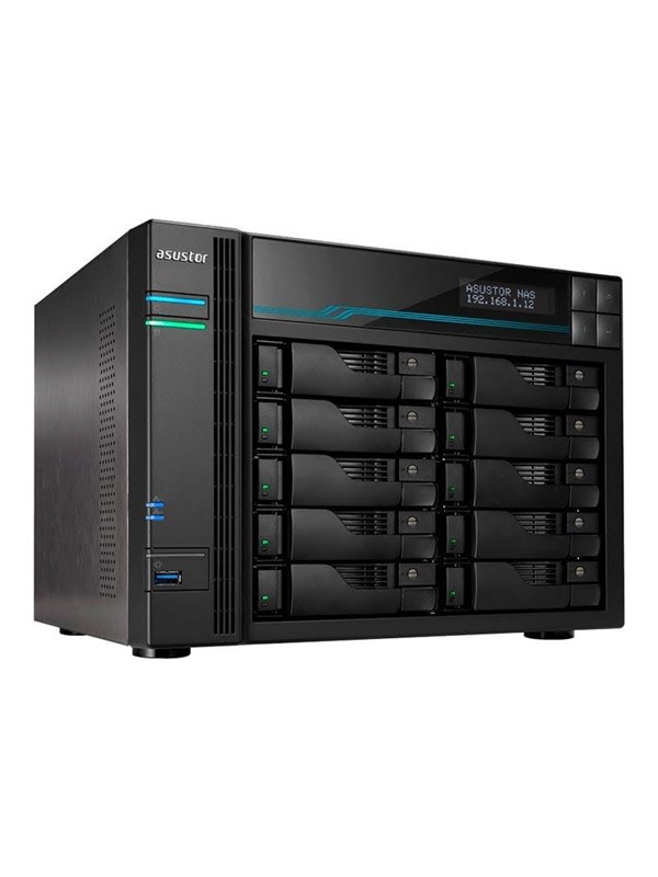 ASUSTOR Lockerstor 10 Pro (AS7110T) - Verkkotallennuspalvelin, Musta