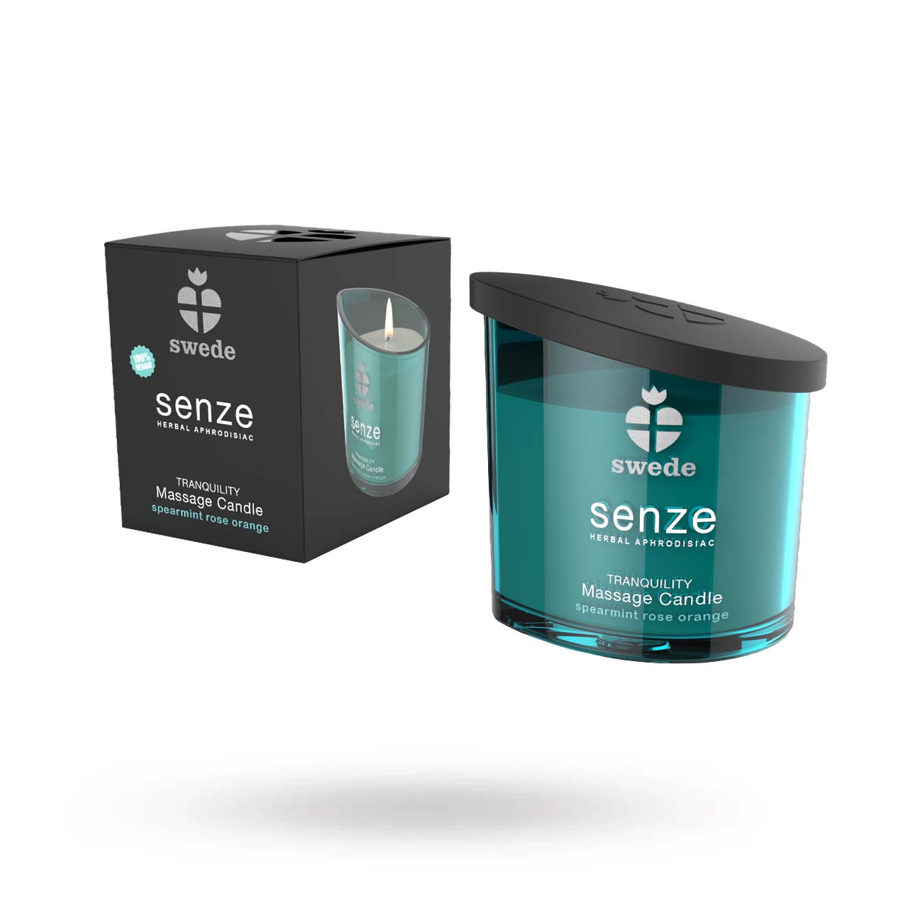 Senze Massage Candle Spearmint Rose Orange 150ml Hierontakynttilät