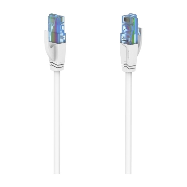 Hama CAT6a U/UTP RJ45 1.5m -verkkokaapeli, valkoinen