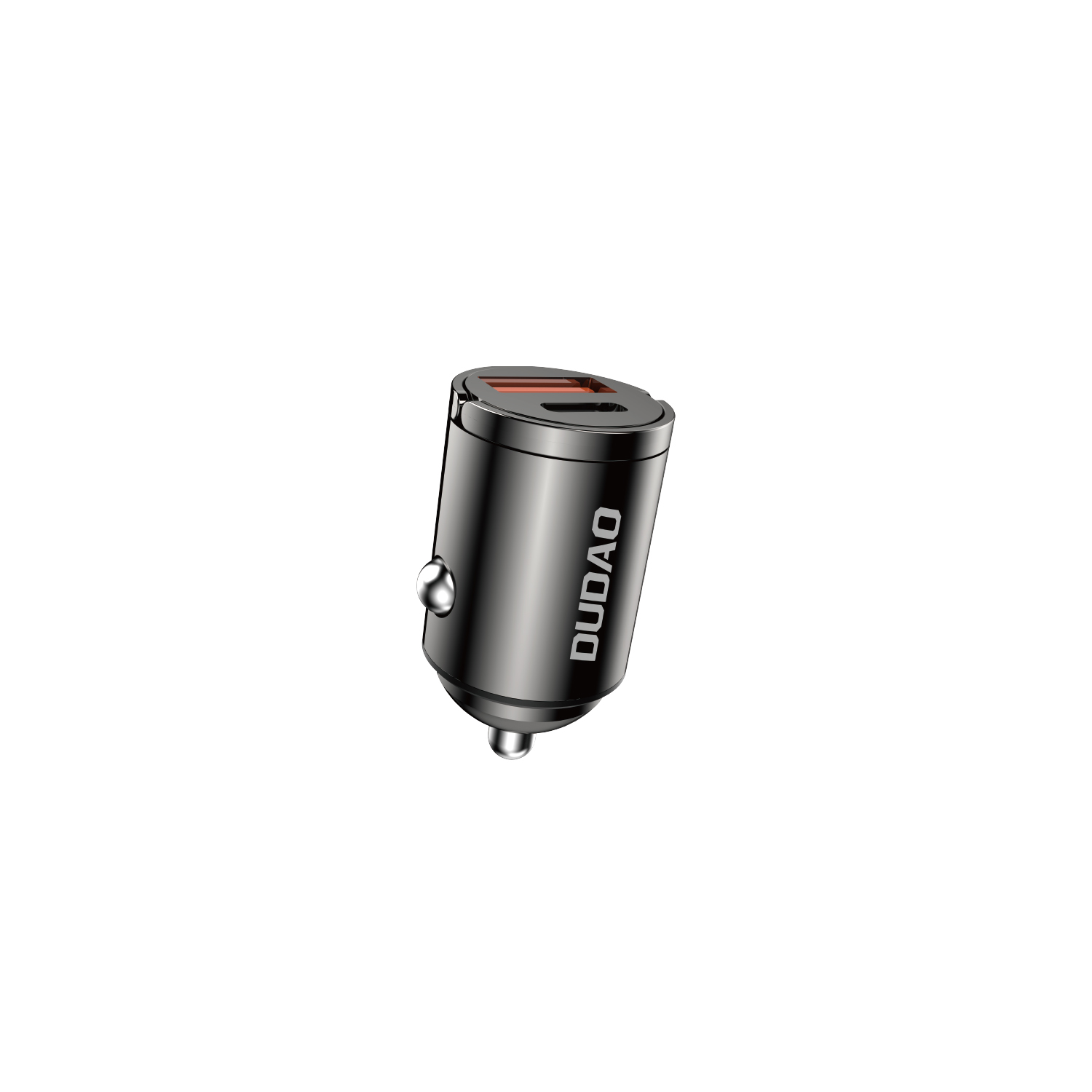 Dudao R3MAX 48W QC PD mini car charger - black