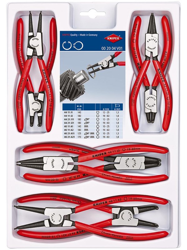 Knipex lukkorengaspihdit 8-osainen sarja