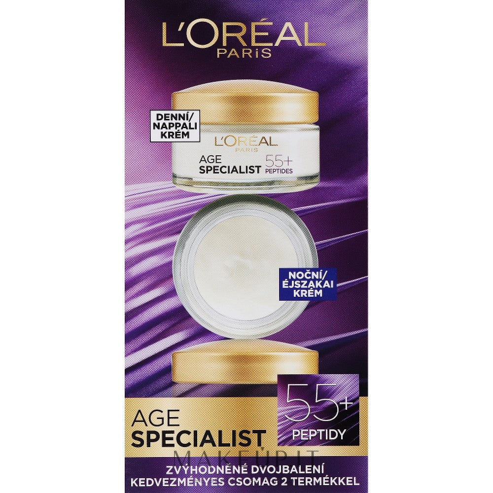 L ́oréal Anti-Wrinkle Day and Night Set Special Age 55+ 2 x 50 ml - 50 ml
