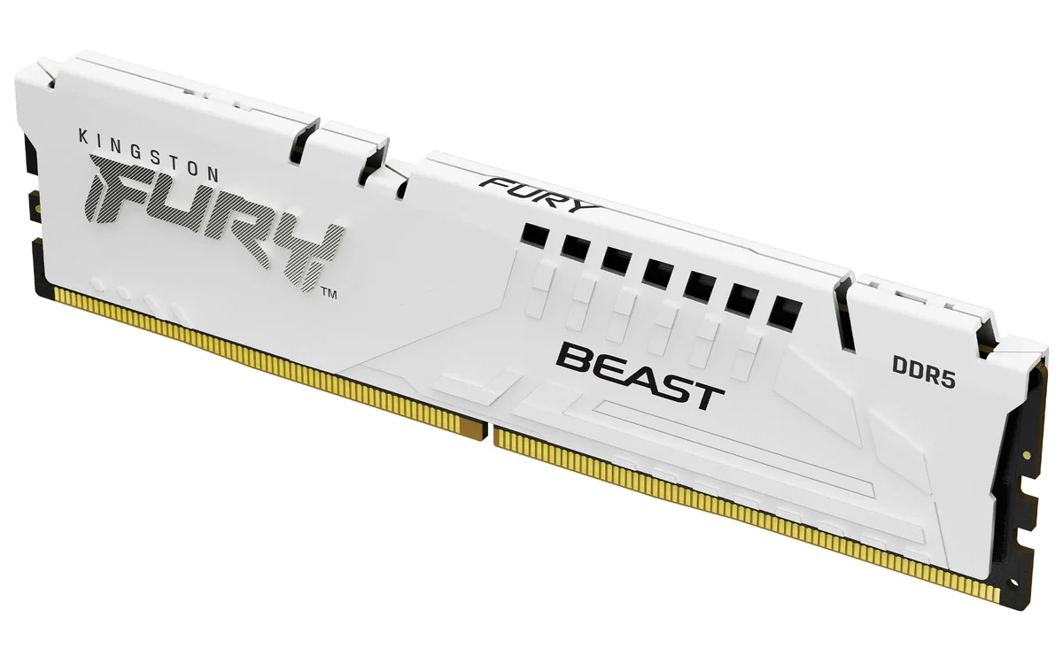 Kingston FURY Beast 16 Gt (1 x 16 Gt) DDR5 6000 MHz, CL36 -muisti, valkoinen (EXPO)