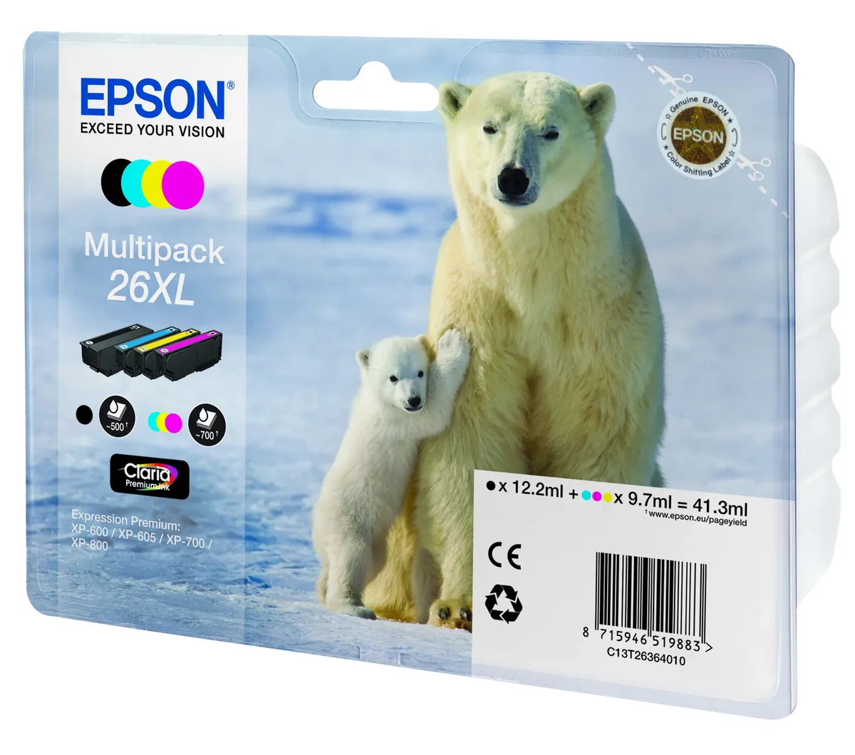 Epson Muste Monipakkaus 4-colors 26xl Claria Premium