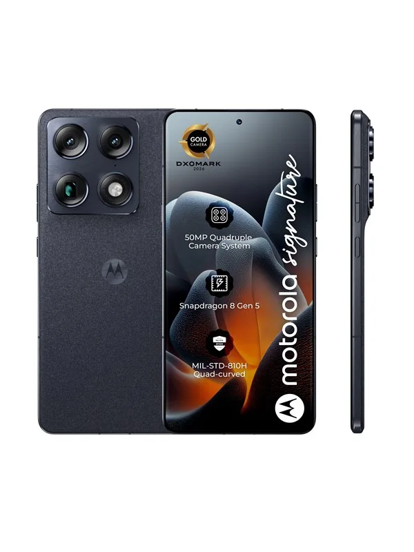 Motorola signature , 17,2 cm (6.78), 16 GB, 512 GB, 50 MP, Android 16.0, tummansininen