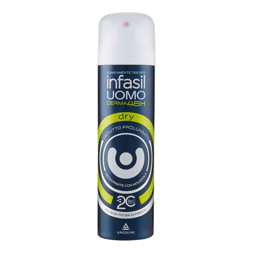 Infasil Mies Derma 48H Pitkäkestoinen Kuiva Suihke 150 ml