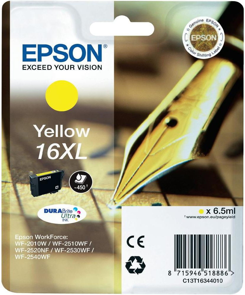 Epson Epson 16XL Mustepatruuna Keltainen T1634 Vastaa: N/A
