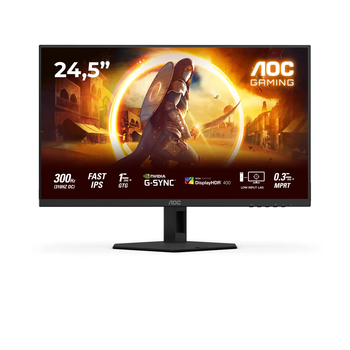 AOC G4 25G4SRE, 62,2 cm (24.5), 1920 x 1080 pikseliä, Full HD, LED, 1 ms, Musta, Punainen