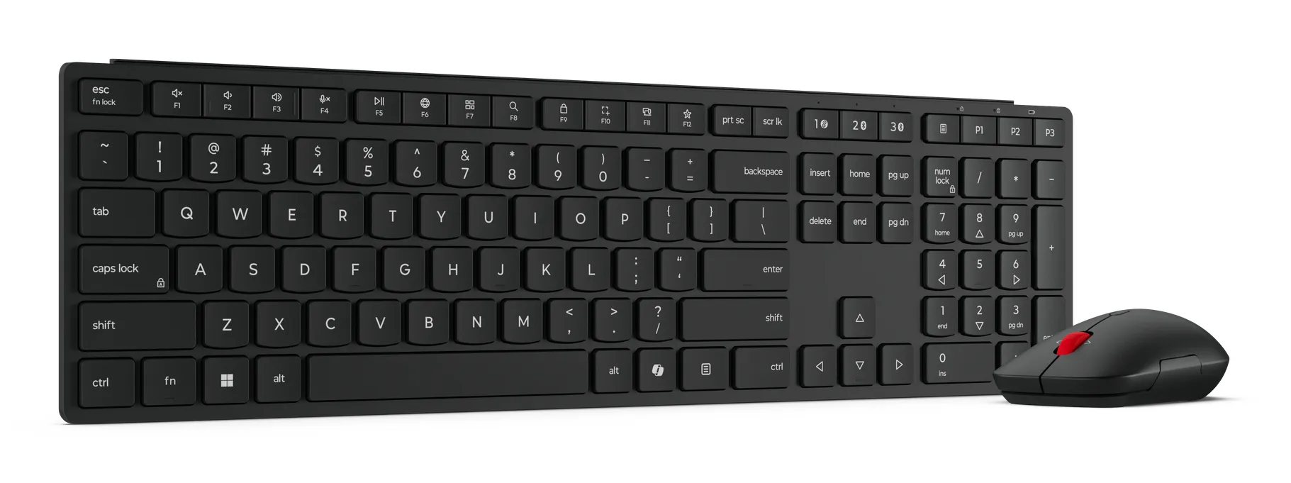 Lenovo Pro Combo 6000 - Näppäimistö ja Hiirisetti - Pohjoismainen - Musta