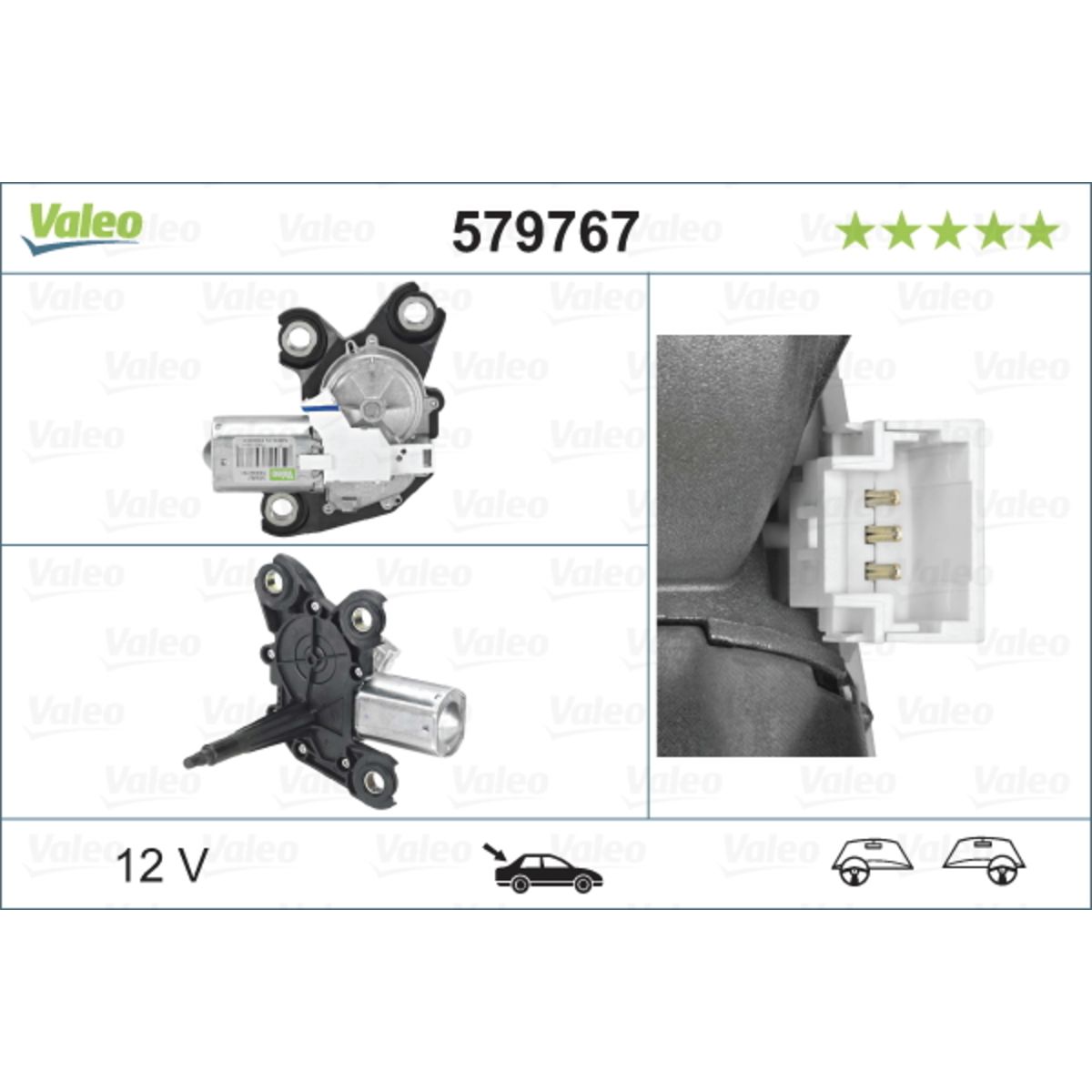 Pyyhkijän moottori VALEO 579767
