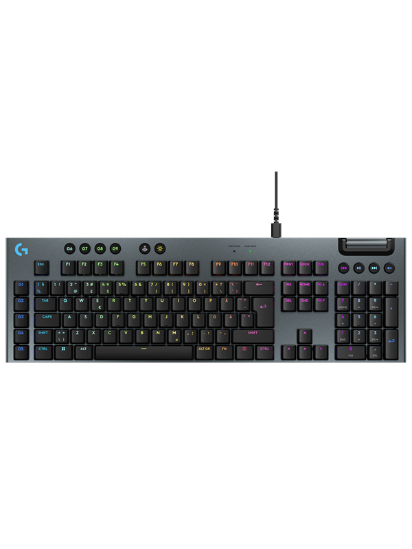 Logitech G915 X Wired - Tactile - Pelinäppäimistö - Pohjoismainen - Musta