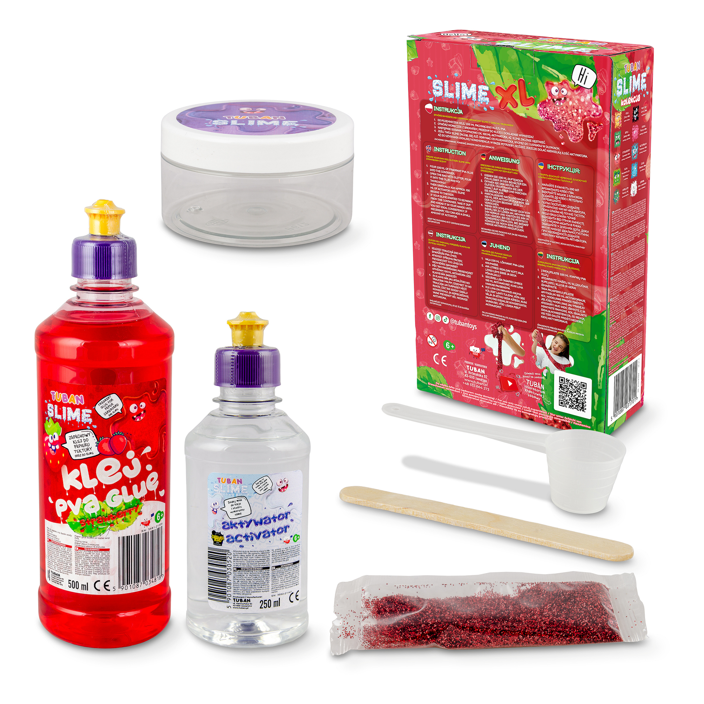 Tuban Pakkaus - DIY Slime - Mansikka XL