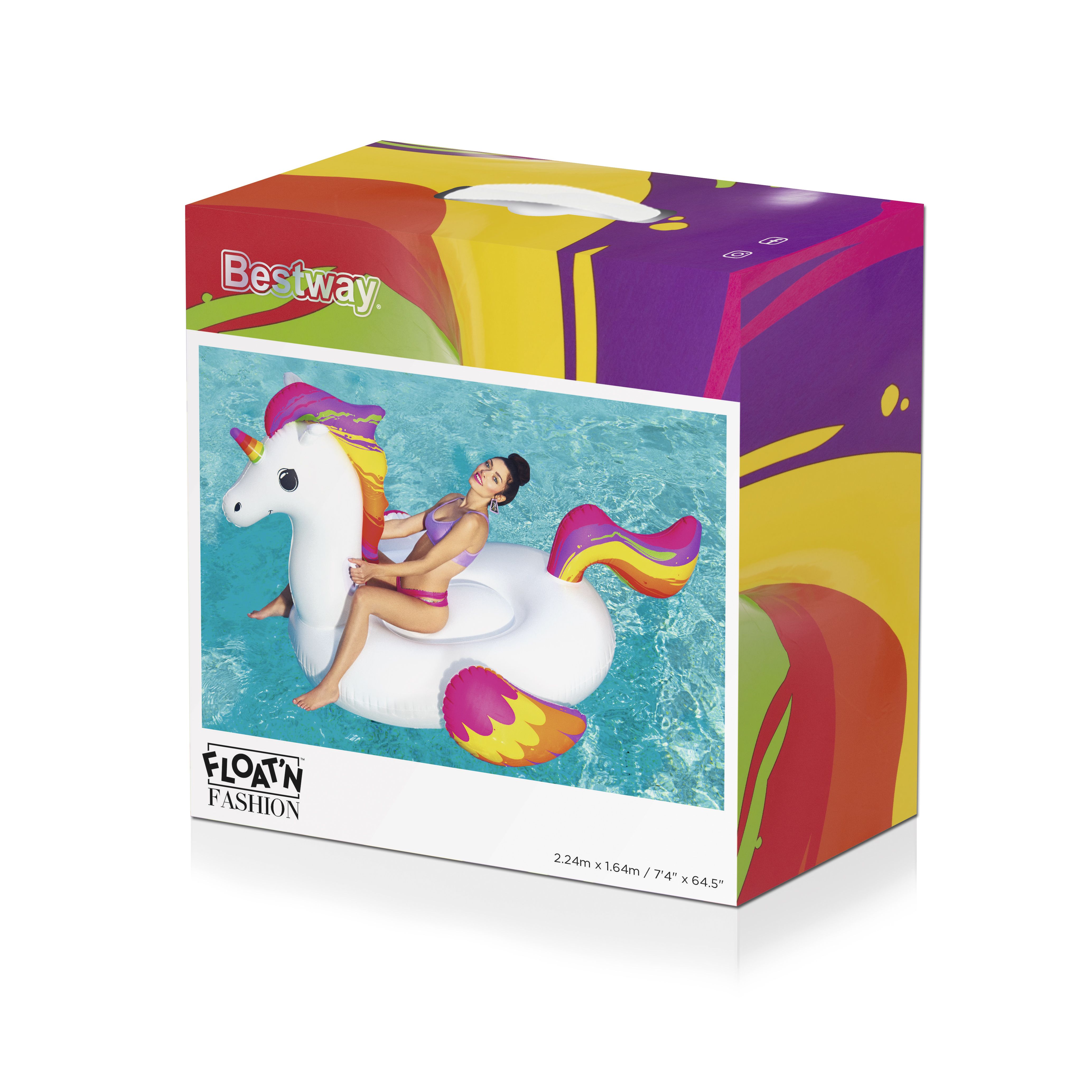 Uimapatja Supersized Unicorn Ride-On 2,24m x 1,64m