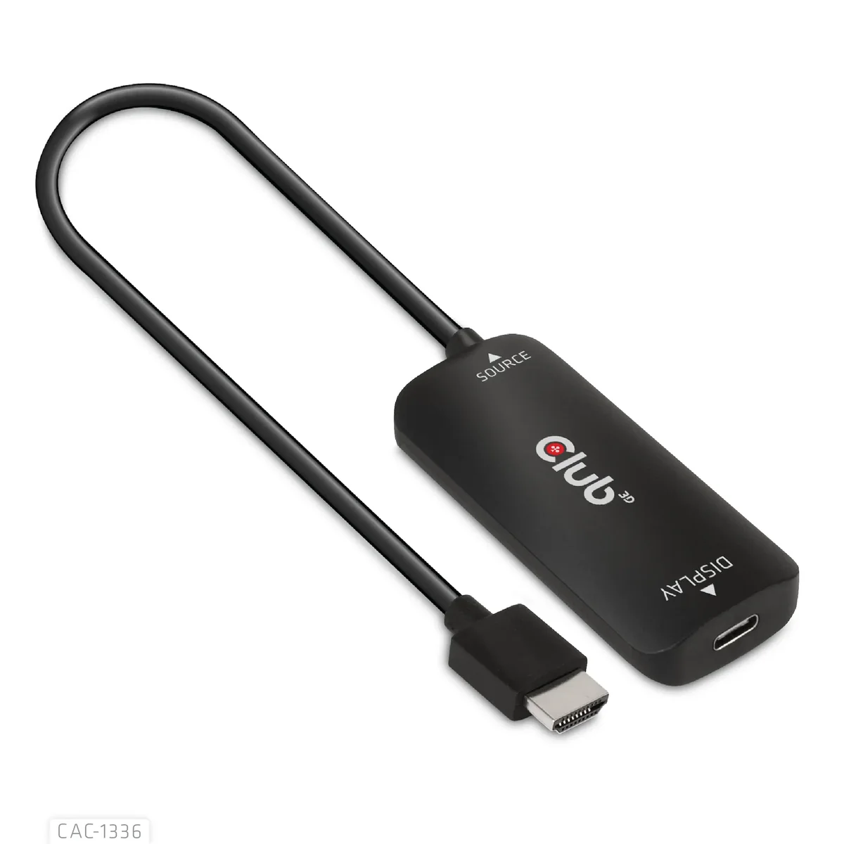 Club 3D Micro-USB B – USB-C -kaapeli, 0,2 m, musta