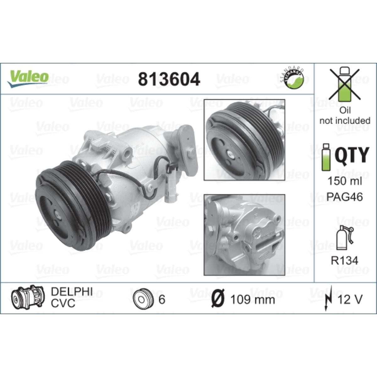Ilmastoinnin kompressori VALEO 813604