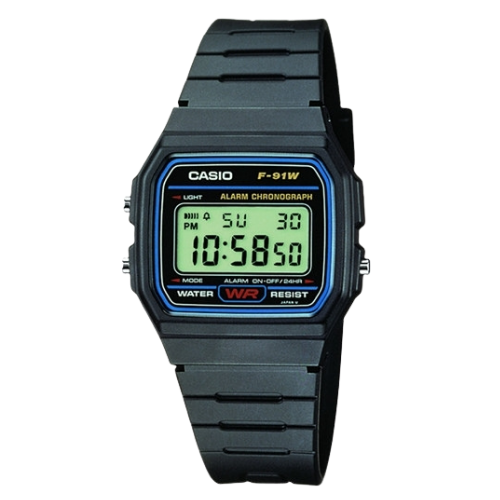 Casio M's Timeless Collection F-91W-1Yeg Black
