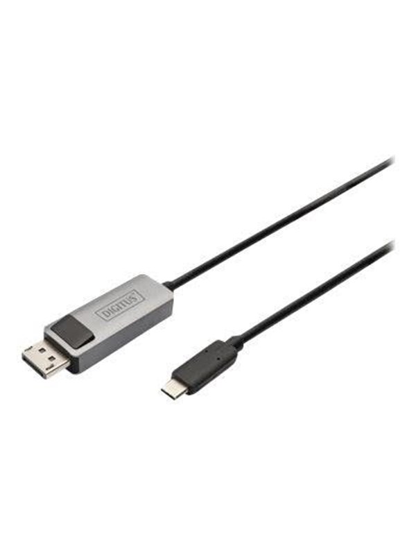 Digitus DB-300334-020-S, 2 m, USB Type-C, DisplayPort, Uros, Uros, Suora