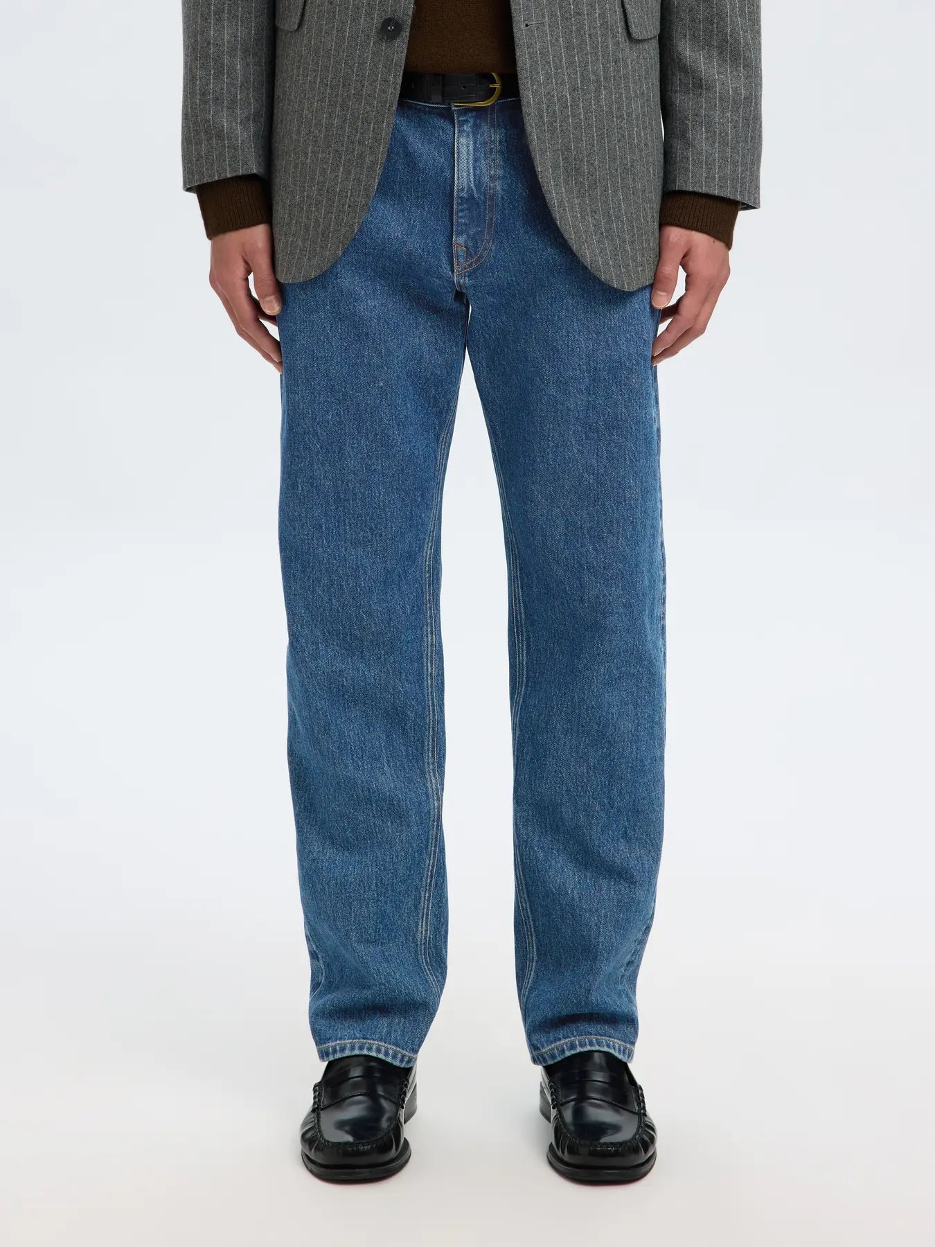 Selected miesten farkut, SLH196-STRAIGHT BEN KORI JEANS Sininen, Indigo