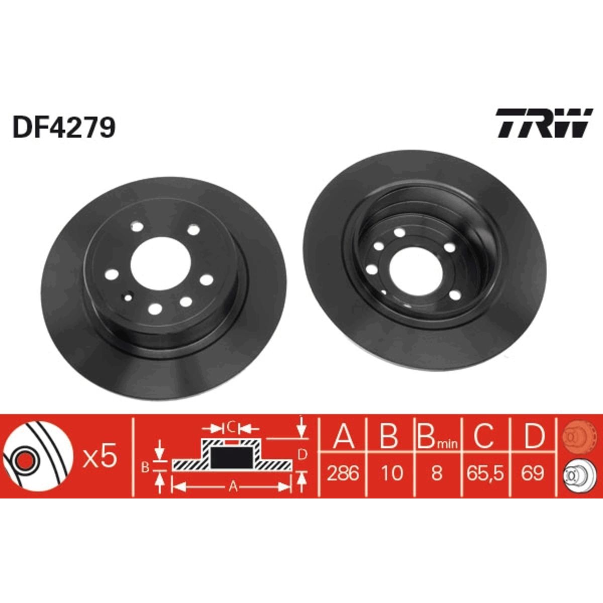 Jarrulevy TRW DF4279