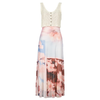 Desigual Mekko beige / sininen / punainen