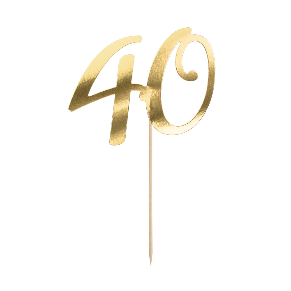 Kakkukoriste Numero Kulta - Numero 40