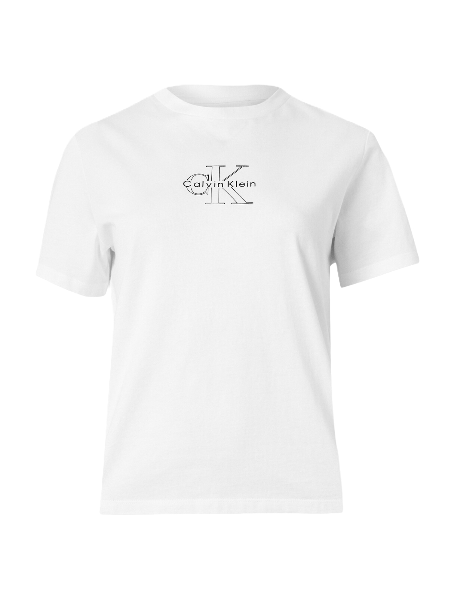 Calvin Klein Jeans Paita 'Monologo'  musta / valkoinen
