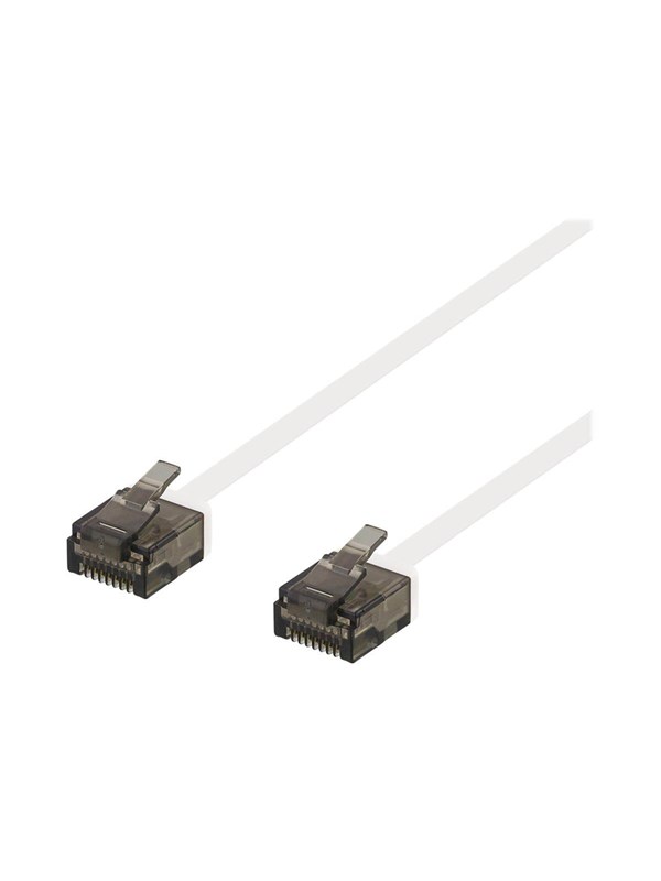 Deltaco Cat6a U/UTP RJ45 3m -verkkokaapeli, valkoinen