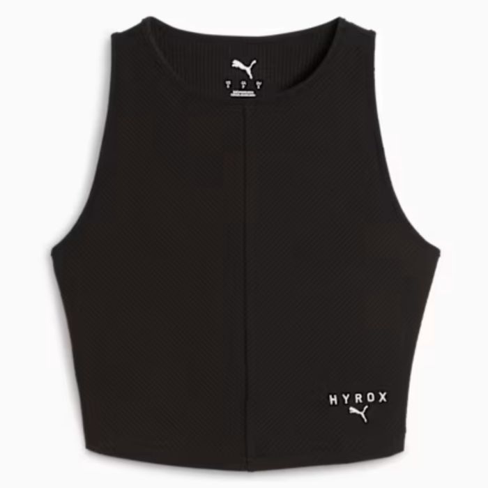 PUMA Rib Crop Tank HYROX K. L Musta Naiset