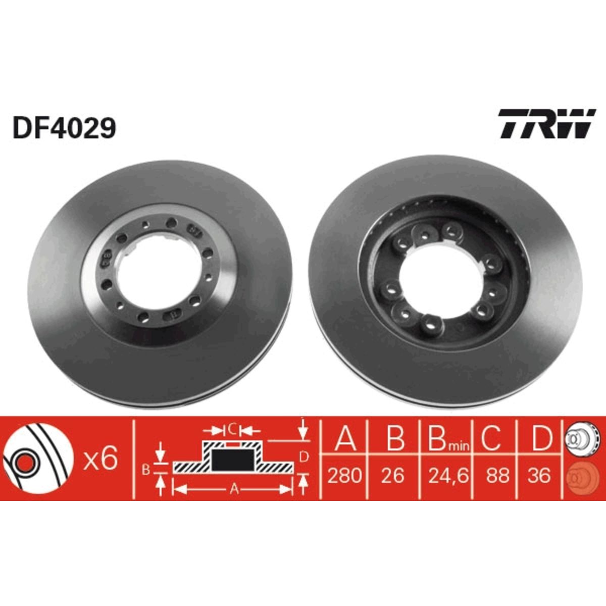Jarrulevy TRW DF4029