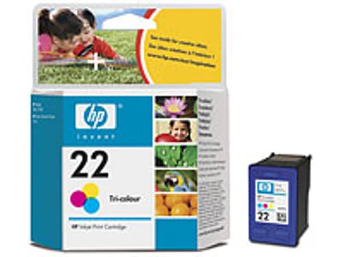 HP 22 / C9352AE Tri-Color - Mustepatruuna Syaani, Magenta, Keltainen