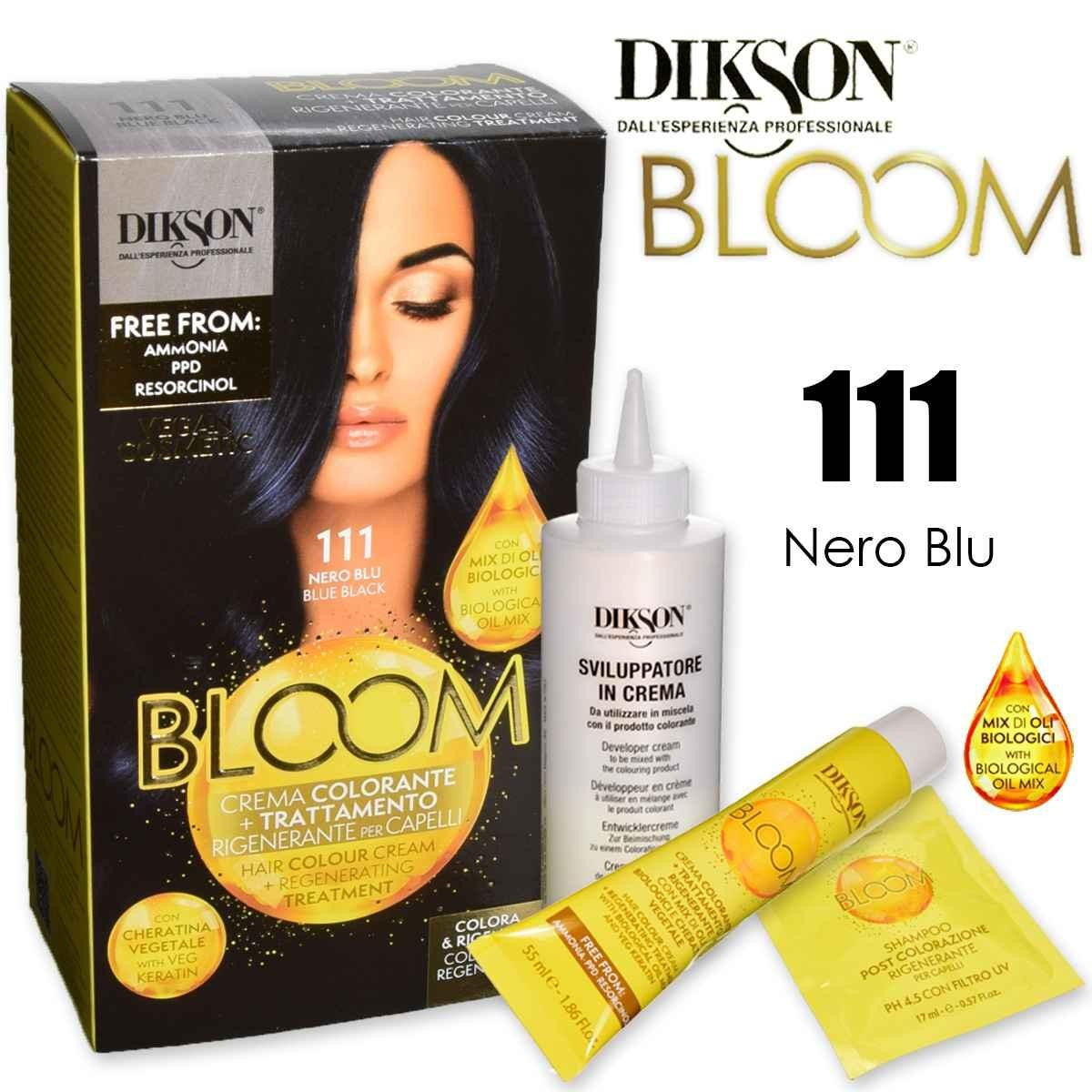 Dikson Bloom Värivoide Keratiinilla 111 Sinimusta